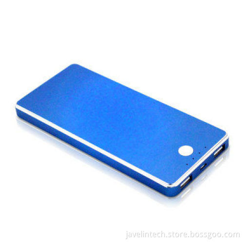 Li-polymer battery power bank, large capacity 12,000mAh output 1A, 2.1A + 4 LED indicators